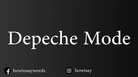 how to pronounce depeche mode